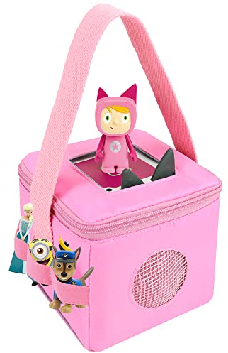 Tasche für Tonies Hörfiguren und Toniebox, Pink Tragetasche für Mädchen, Aufbewahren für Tonies, Transporttasche für Hörwürfel Zubehör z.B. Kreativ Figuren, Geburtstagsgeschenk für Kinder 3-8 Jahre