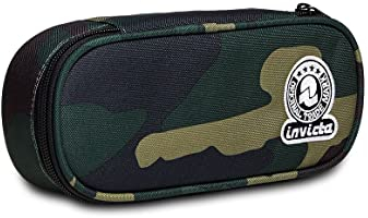 Federmäppchen INVICTA, Mäppchen, Federtasche für Schreibwaren, Mädchen&Jungen, Schule und Gymnasium, Teenager, moosgrün, STAR PLAN