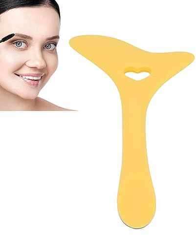 Eyeliner-Schablone Professionelles Silikon-Wimperntusche-Lippenstift-Zeichenhilfe-Make-up-Applikator-Werkzeug Multifunktionales Augen-Make-up-Werkzeug für Anfänger(Gelb)