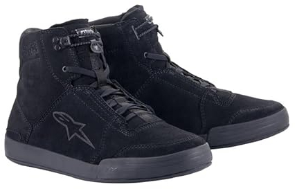 Alpinestars Unisex Chrome Motorradsneaker Motorcycle Boot, Schwarz, 43 EU
