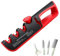 Knife Sharpener, 4 in 1 Manual Kitchen Knife & Scissor Sharpeners, Adjustable Angel to Fit All Knives Styles