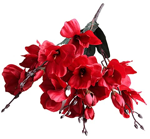 Tuelaly 1 Set künstliche Gladiolen-Topfblumen, Schlafzimmer, künstliche Gladiolen, zartes Rot