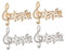 Vaguelly 4 Stücke Musical Note Brosche Treble Clef Brosche Anstecknadel Noten Broschen Anstecknadel mit Violinschlüssel Kleidung Abzeichen Revers Dekorative Brosche Stoff Pullover Schmuck für Frauen