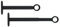 2 supports muraux extensibles et réglables pour barre de rideaux, ø 20 mm, longueur 15-19,5 cm, couleur noir, (1 lot de 2 supports de tringles)