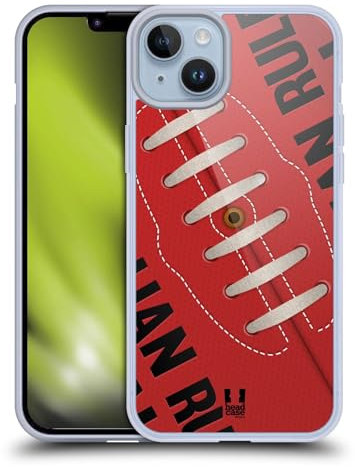 Head Case Designs Fútbol Australiano Colecciones de Pelotas 2 Caso de Gel Suave Compatible con Apple iPhone 14 Plus
