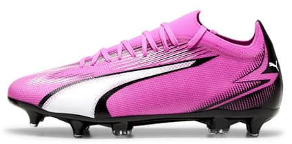 PUMA Ultra Match MXSG, Soccer Shoe Uomo, Poison Pink White Black, 45 EU