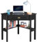Yaheetech Schreibtisch Ecktisch Platzsparender Computertisch mit Schublade und Regalen Eckschreibtisch für Kleiner Raum, 106 × 71,5 × 77 cm Schwarz