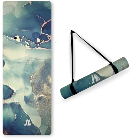 DOWNWARD DOG® Premium Yogamatte: Extrem rutschfest, hautfreundlich & nachhaltig, high performance Materialien, Naturkautschuk, ECO-PU, inkl. Tragegurt, Swiss Design, Yogamatte rutschfest