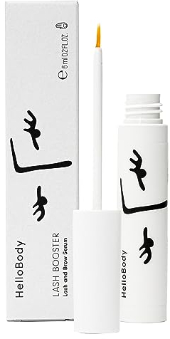 HelloBody Lashbooster Wimpernserum 6ml – Für längere, dichtere Wimpern – Parfümfrei & sanft zur Augenpartie – Natürliche Formel – Lash Serum ohne Hormone – Augenbrauen Serum