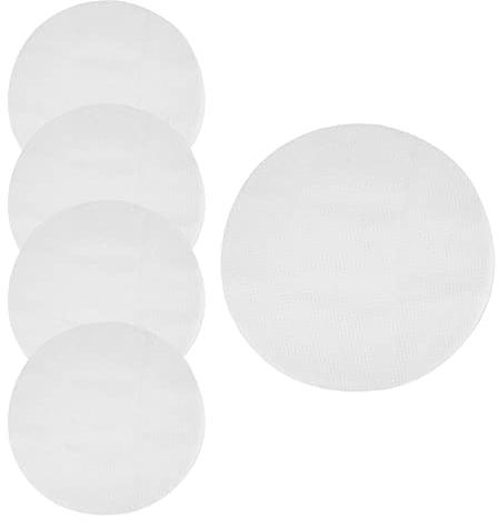 Vocdikficy 5 StüCk Silikon Dampfgarer Netz Matten, Wiederverwendbares Rundes Antihaft Dampf Kissen, GedäMpfte BröTchen, Back, 40 cm Durchmesser