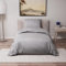 Dreamzie - Bettwäsche Set 140x200 cm mit 1 Kissenbezügen 65x65 cm Anthrazit - Bettbezug 140x200 Einzelbett aus 100% Mikrofaser - Zertifiziert ohne Chemikalien (Oeko TEX)