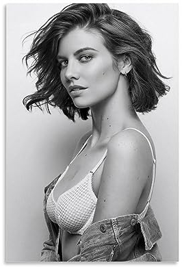 OqcEha Lauren Cohan Vintage-Poster Kunst Star Artworks Bild Druck Wandkunst Malerei Leinwand Geschenk Dekor Häuser Dekorativ 50 x 75 cm