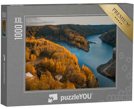 Puzzle 1000 Teile XXL „Rappbodetalsperre und Rappbode-Fluss im Nationalpark Harz, Deutschland“ – aus der Puzzle-Kollektion Harz