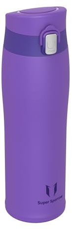 Super Sparrow Trinkflasche Edelstahl 18/8 - Trinkbecher - 500ml - BPA-Frei, Auslaufsicher Thermobecher, Trinkflaschen für Sport, Unterwegs, Schule, Outdoor, Büro, Zuhause