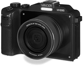 Minolta MND65 Fotocamera Ultra HD da 56 MP con messa a fuoco automatica/4K60FPS con WiFi