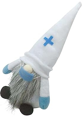 OUNONA Gesichtslose Puppenornament GNOME Puppendekor Blau Halloween Party | Baumwolle und Stoff, Liebevoll Gearbeitet, für Zuhause und Krankenhausdeko, Warmes Design