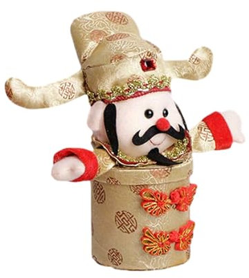 NYCEMAKEUP Boîte à bonbons pour le Nouvel An chinois - Figurine Dieu de la richesse - Pot à bonbons pour pâtisseries - Festival de printemps - Boîte à bonbons pour le Nouvel An chinois