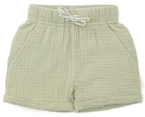 Little Dutch CL24023020 Kurze Hose/Shorts mit Taschen Musselin Grass Green - Little Farm grün (Gr. 86)