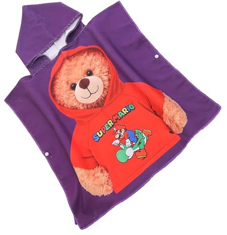 FEBE Badeponcho Kinder Teddy Bear Badetuch Mit Kapuze Bademantel für Kleinkind