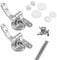Acrylic Charnières de toilettes,paire de charnières universelles pour tablette,couvre-toilettes,2 fermetures à glissière,2 fermetures à glissière,Attaches Charnière Abattant WC,Charniere Abattant