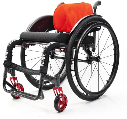 Leichter Rollstuhl,Sportrollstühle,Rollstuhl Aus Aluminiumlegierung,Freizeitrollstuhl,All-terrain-rollstuhl,Selbstfahrender,Stoßdämpfender Rollstuhl,Mit Handbremsen Und Schnellspanner-hinterräder(Seat