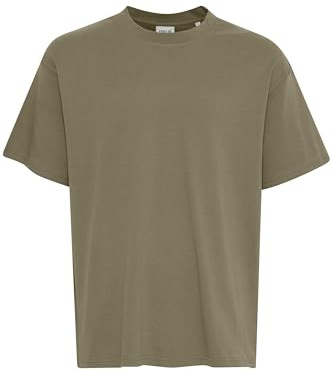!Solid SDDanton Herren T-Shirt Kurzarm Shirt Basic Hochwertige Baumwoll-Qualität Rundhalsausschnitt Überschnittene Schultern Oversize Fit, Größe:XXL, Farbe:Vetiver (170613)