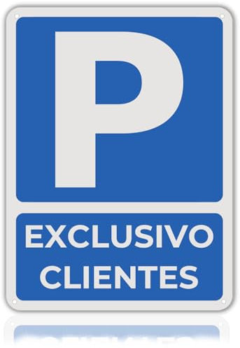 LEIASA Panneau de Stationnement Panneau Signalisation - 21 x 28 cm - Aluminium - Réfléchissant - Épaisseur 0,8 mm - Impression UV - Résistant à l'extérieur