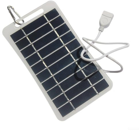 FACULX Chargeur de panneau solaire 2 W 5 V, étanche, mini kit de panneau solaire pour téléphones, tablettes, petit ventilateur, caméra de sécurité, sac à dos, randonnée, camping, bricolage, GPS en