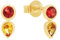 s.Oliver Ohrstecker 925 Sterling Silber Damen Ohrschmuck, mit Zirkonia synth., 1 cm, Rot, Kommt in Schmuck Geschenk Box, 2038824