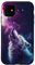 Hülle für iPhone 11 Wolf heult in Universum Galaxie