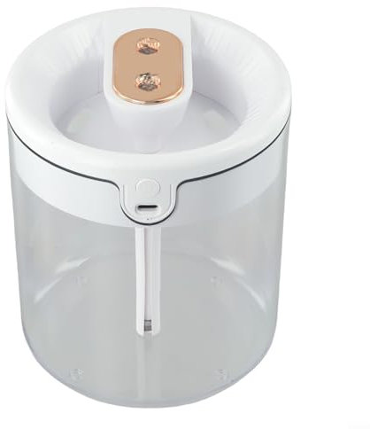 Luftbefeuchter mit 2L Fassungsvermögen und Doppeldüse, LCD-Display zur optimalen Feuchtigkeitskontrolle (weiß)