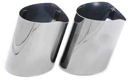 Auspuffblende 2 Stück Edelstahl-Auto-Auspuff-Schalldämpfer-Spitze Für 5er-Serie Für E60 Endrohre