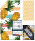 Giyim Strandtuch XXL - 180 x 100 cm Mikrofaser Handtuch mit Tasche, Saugfähig und Schnell Trocknende Strandhandtuch, Weiches & Leichtes Beach Towel für Strand, Schwimmen (Ananas)
