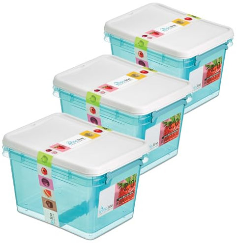 Pullmer Frischhaltedosen mit deckel, Gefrierdosen set, Gefrierbehälter, Gefrierboxen, Lebensmittelbehälter, 6 Stück, 2L, 19,5x15x11 cm