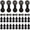 Clips multifonctions pour filets d'ombrage et parapluies et toiles – 50 pièces en plastique renforcé – Idéal pour jardin, serre, balcon et clôtures – Fixation rapide et sûre