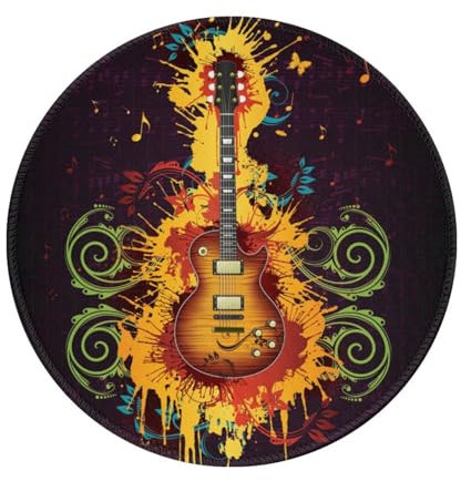 ASKFNASDKMFN Electric guitar Desk Mat for Girl Women Laptop Computer Keyboard and Mouse Mat 8in 2PCS