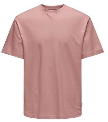 ONLY & SONS Herren Onsfred Life RLX Ss Tee Noos, Ash Rose, Medium