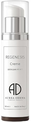 Anti-Falten-Gesichtscreme 4 in 1 mit pflanzlichem Kollagen, Algen, natürlichen AHA und Oxygen Complex – Lifting und Aufhellung – REGENESIS by Aurea Derma – 50 ml