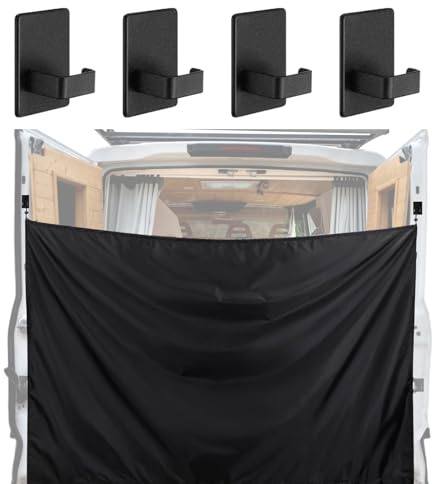 Jingyash Rideau De Douche pour Van | Rideau D'Intimité pour Changement en Camping | Store Amovible Réglable Accessoires Auto pour SUV Camion Van Fourgon Voyage Famille Vacances