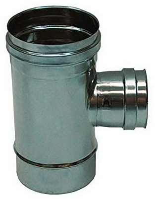T 90 raccord réduit DN 80 conduit de fumée femelle DN 100 tube inox 316