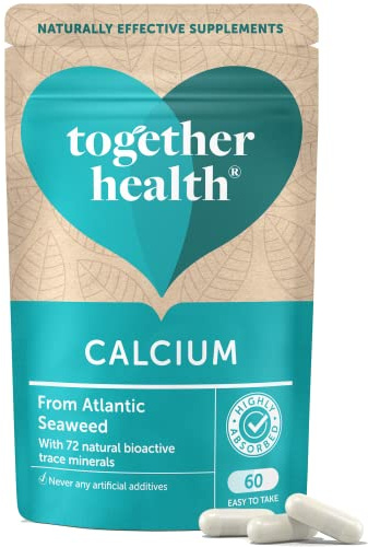 Calcium – Together Health – Seaweed-Based Calcium – 72 Trace Minerals – Vegan Friendly – Made in The UK – Pack of 2-120 Vegecaps