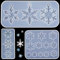 Patelai 3 Stück Silikonformen Schneeflocken Epoxidharz Formen Set 3D Weihnachten Silikonform Schneeflocke Harzformen für DIY Schmuck Schlüsselanhänger Anhänger Ornament Geschenk