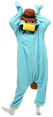 LABULA Onesie tierkostüme Damen Herren Pyjama Animal Halloween Schlafanzug Cosplay Jumpsuit Karneval Einteiler,C-blau,L
