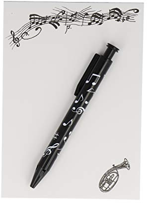 mugesh Schreibset Instrument mit A6-Block und Kugelschreiber - Schönes Geschenk für Musiker (Tenorhorn)