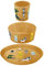 KIDS SET ZOO Kleiner Teller + Schale + Becher nature wood