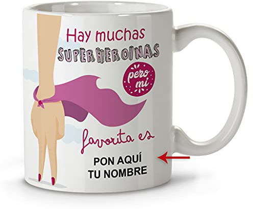 LolaPix Taza abuela. Tazas personalizadas. Tazas desayuno originales. Tazas con frases. Regalos personalizados. Capa Roja