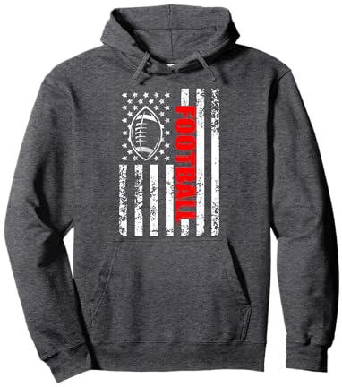 American Flag football Patriotic football Pullover Hoodie