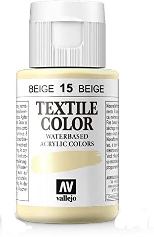 Pintura textil beige 15 vallejo 35ml waterbased acrylic colors
