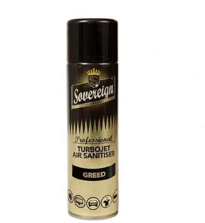 SOVEREIGN Parfums für Auto, Interieur, Turbo Jet Air Sanitiser Spray, Designer-Lufterfrischer, stark parfümiert, Geruchsneutralisierer, Raumduft.