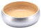 Decorasian Schale aus Bambus Holz, groß und rund - Schüssel für Obst und Brötchen - Dekoschale hochwertig glänzend lackiert, Silber